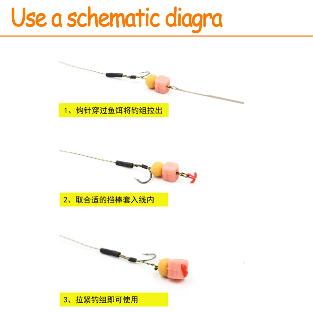 JIGEECARP 10PCS Umbrella-shaped Fishing Boilie Hair Stops Bait