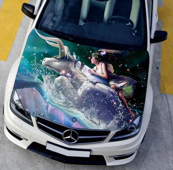 

EMS Shipping 135*150cm Car Engine Hood Sticker Star Night Styling Head Decal Decor Carbon Vinyl Waterproof Covers CHD45