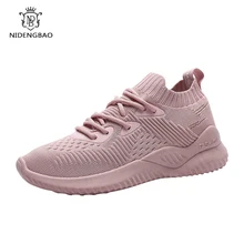 Women Sneakers Shoes Mesh Breathable Lace-Up Mesh Sport Sneakers Comfortable Running Shoes for Female lace up flatform mesh sneakers