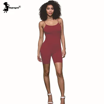 

Solid Women Summer Rompers Short Jumpsuits Strap Women Bodysuits Casual Skinny Women Playsuits