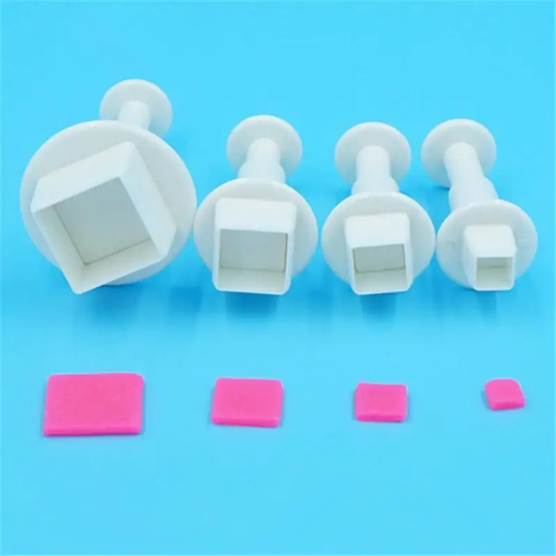 

4PCS/lot Square Shape Mold Cutter Fondant Cake Decorating Tool Cookie Sugar Craft D972