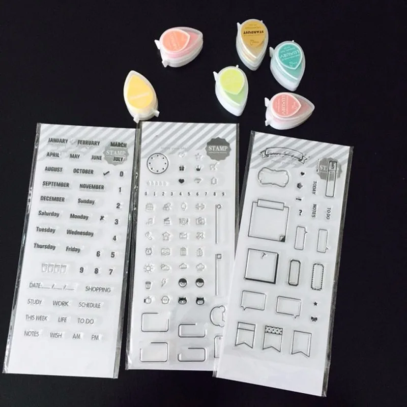 DD Dokibook New Homemade DIY Transparent Stamp Seal Scrapbook Planner Agenda Diary DIY Spare Parts Creative Cute Stationery e