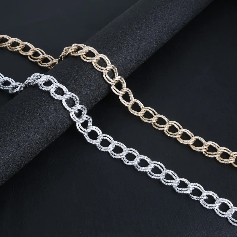 Fashion 19x17mm Antique Silver Gold Plated Jewelry Metal Link Chain