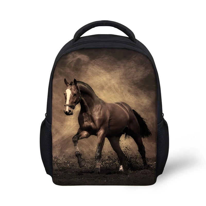 Cutom детская школьная сумка 3D Crazy Horse школьный портфель с принтом для мальчиков и