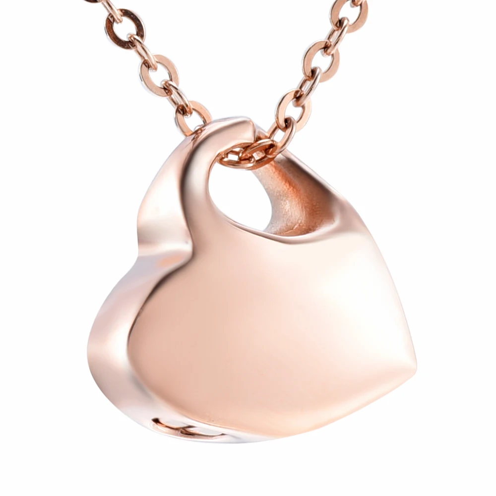 IJD4522 Blank Engravable Silver/Rose Gold/Gold/Black Heart Urn Funeral Jewelry Ashes Memorial Cremation Pendant Necklace | Украшения и