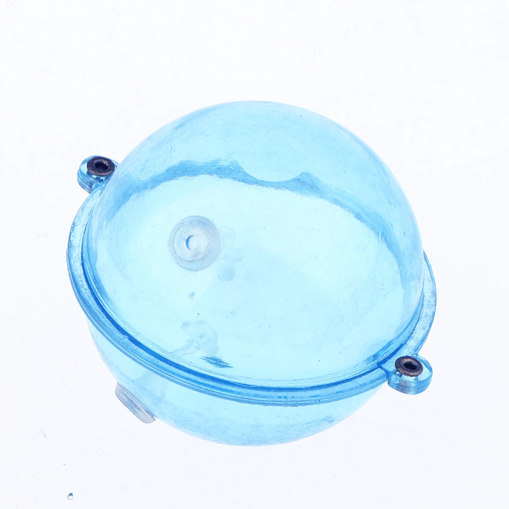 5pcs Fishing Float ABS Plastic Balls Water Ball Bubble Floats Clear Round Fishing Bobber Buoy Airlock Strike Indicators Blue