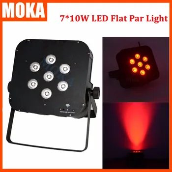 

7*10w RGBW4in1 Battery Powered Wireless DMX LED Par Lighting Uplight for Dj Wedding Decoration Party
