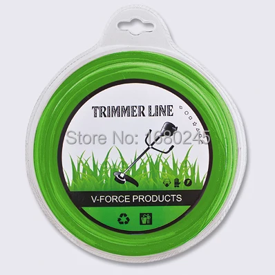 Mowing line rope nylon  line of Square&round 3.0mmX 90m Trimmer Line Spool Whipper Snipper Cord  Grass trimmer head Nylon line