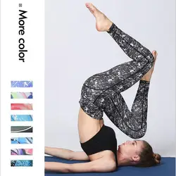 Новинка 2019 года Женские компрессионные штаны для йоги колготки для новорождённых леггинсы женщин бег мотобрюки печати спортивные фитнес