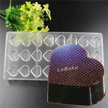 24 полостей маленький в форме сердца PE пластиковые прозрачные формы шоколада для DIY формы для запекания шоколада эмпреинте деко pour gateau