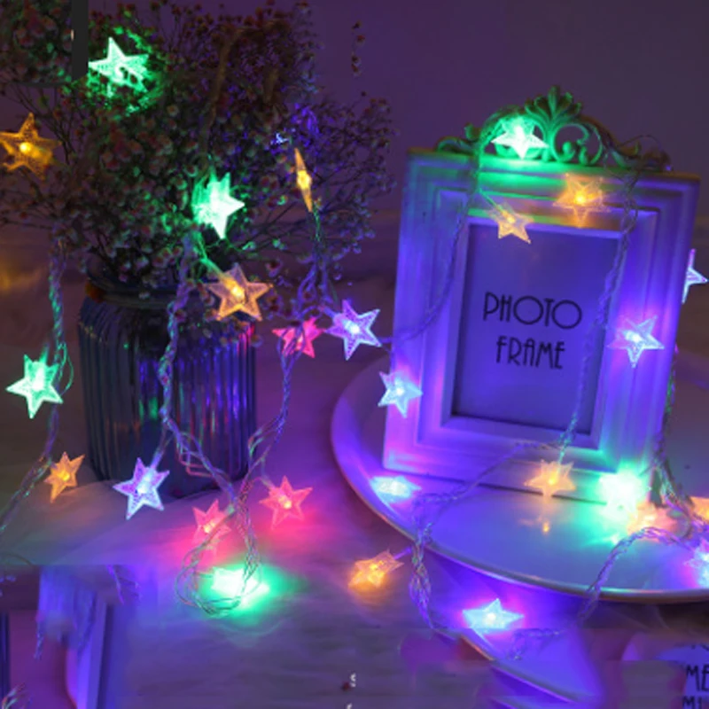 

Luminarias 3.5M 96 LED Icicle Stars String Curtain Light For Christmas Wedding Party Decoration Chandelier
