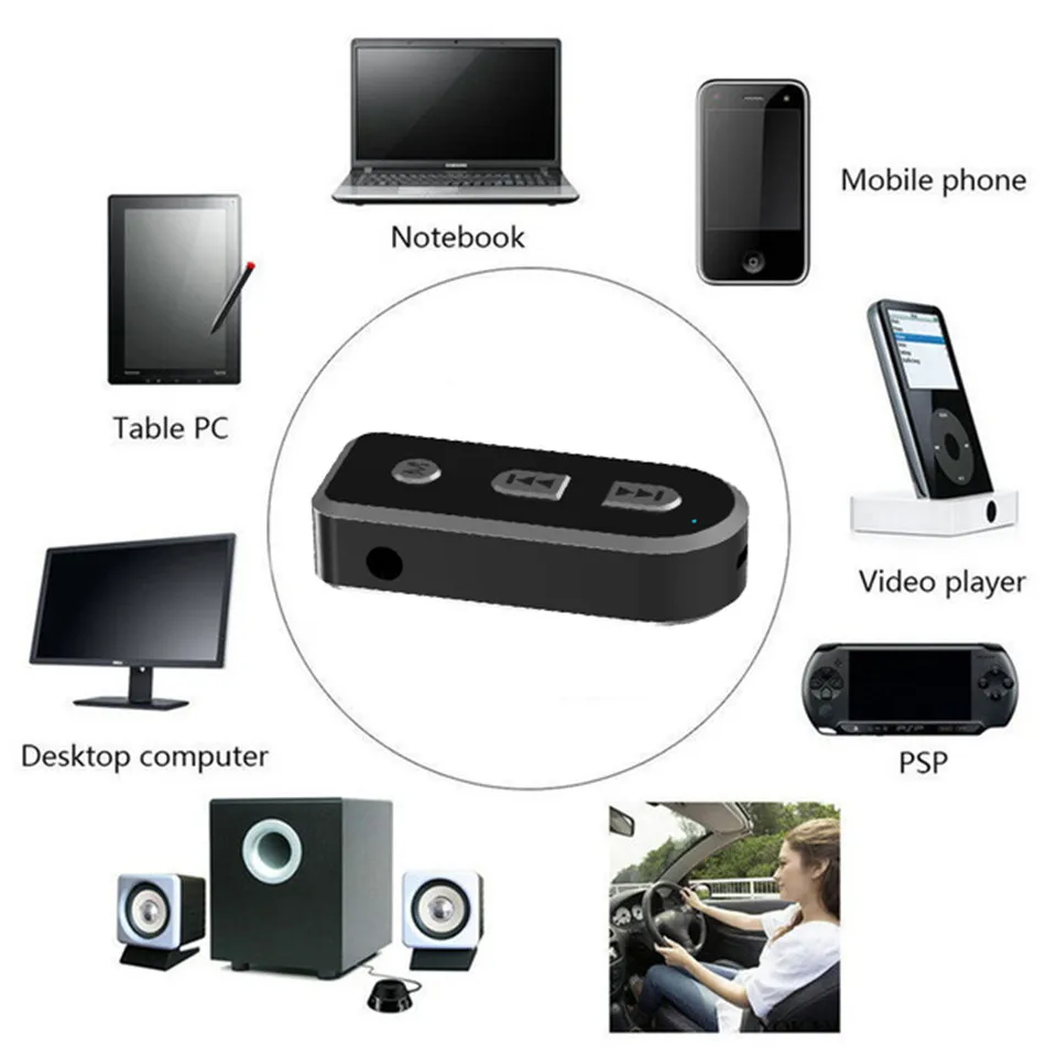 Wireless Aux Bluetooth Receiver 3.5mm Jack Audio Bluetooth Aux Adapter Music Receiver Support IOS Siri For iphone Ipad Headphone (4)