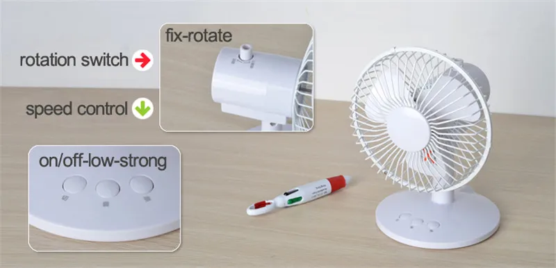 Вентилятор охлаждения 4 Вт USB тряска вращения ультра-Тихая бытовая техника офисные настольные вентиляторы 2 скорости металлический дизайн