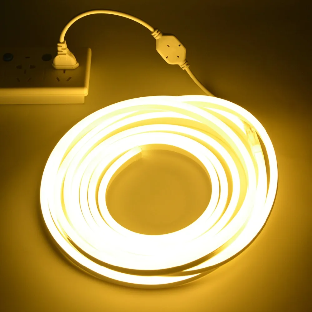 220V неоновый светильник s RGB белый/теплый белый Водонепроницаемый гибкий