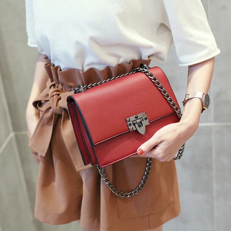 Известные бренды, женская сумка на цепочке из искусственной кожи, сумки через плечо, женские роскошные дизайнерские сумки, сумки через плечо, женские красные сумки 324