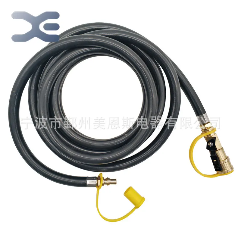 

12 feet Low Pressure Propane Quick Connect Hose 1/4 inch Safety Shutoff Valve and Male Full Flow Plug for RVs