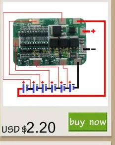 2S 20A 7,4 V 8,4 V 18650 Защитная плата литиевой батареи/стандарт BMS платы/баланс