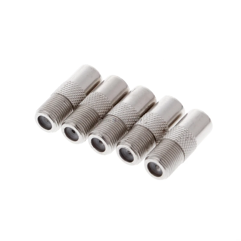 

For 5Pcs/Set RF Coax Straight Connector F Female to RF Male TV Antenna Adapter Promotion
