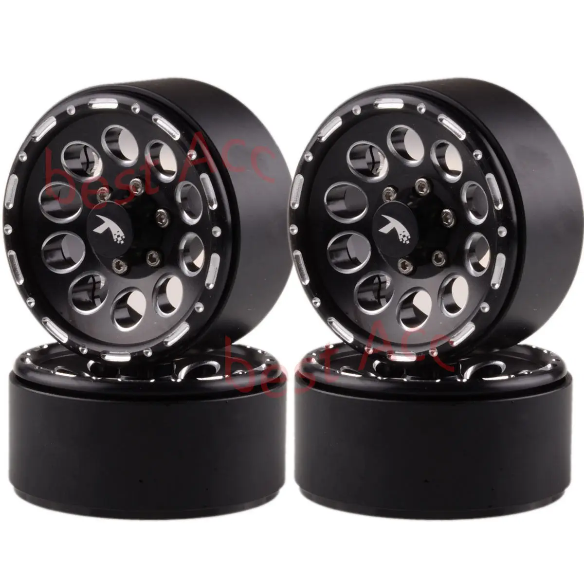 

4PCS Aluminum 1.9" Wheel Rim Beadlocks 1064 RC 1/10 Rock Crawler Axial SCX10 D90