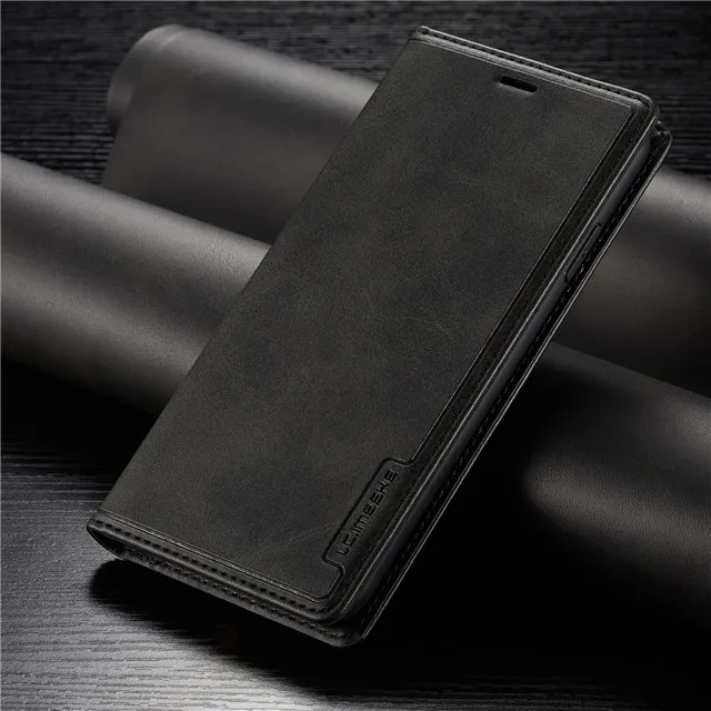 Винтажный чехол-кошелек Hawei P30pro P20lite, роскошный кожаный чехол для huawei P20 P30 Mate20 Pro Lite, Магнитный флип-чехол для телефона Etui - Цвет: Black