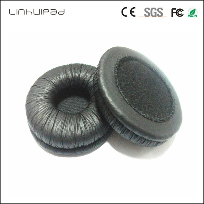 Linhuipad 70mm Headphone replacement leatherette ear pads Foam cushion covers For all 7cm headset 2 pairs Lot Free shipping
