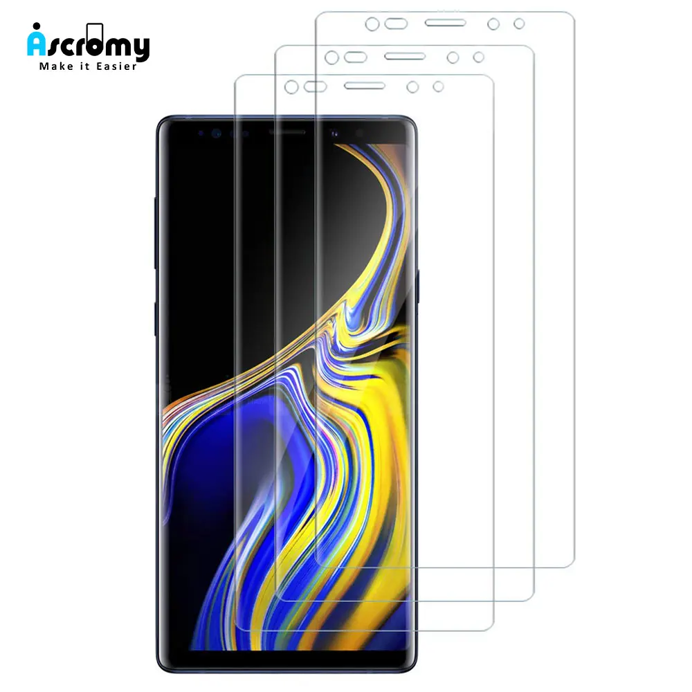 

Ascromy Full Cover Screen Protector For Samsung Galaxy Note 9 S 8 S9 Plus S8 S9plus S7 edge S6 Screen Protection Screenprotector