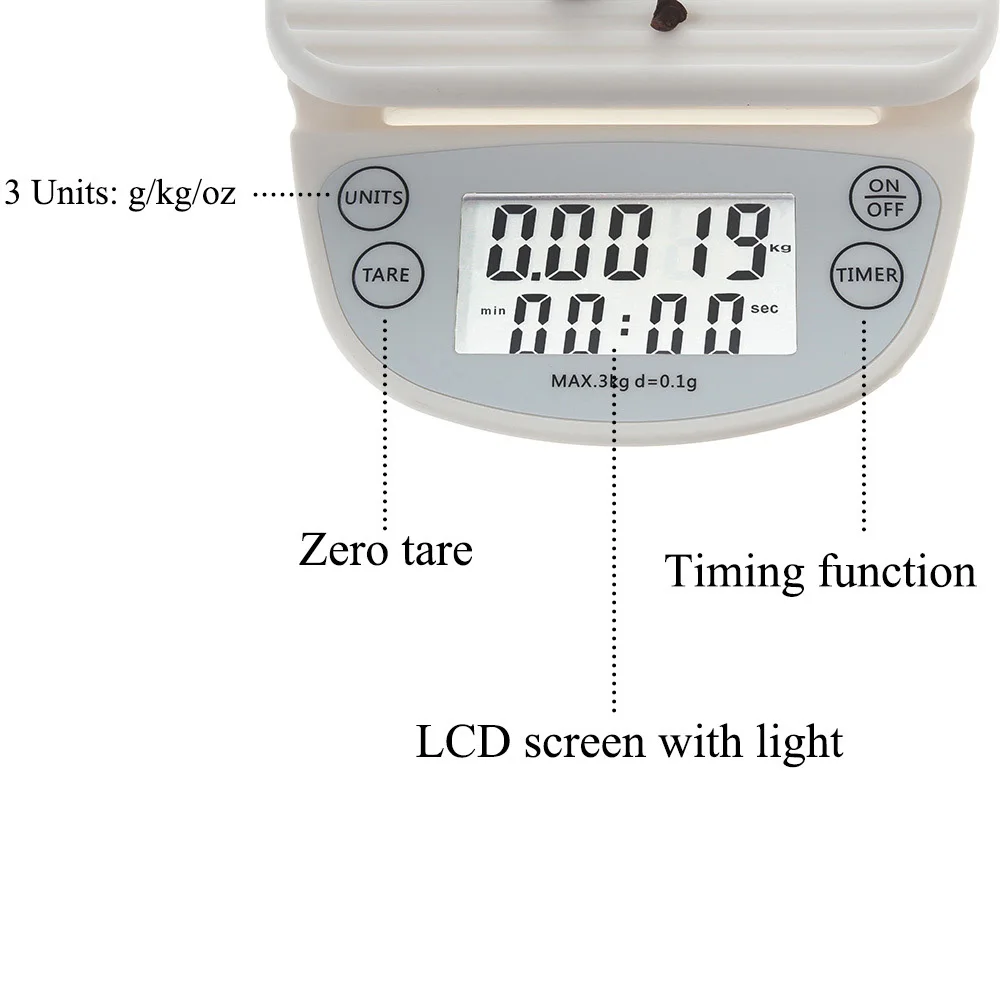 Kitchen Scales Digital Drip Coffee Scale Timer Kitchen Measuring Tool