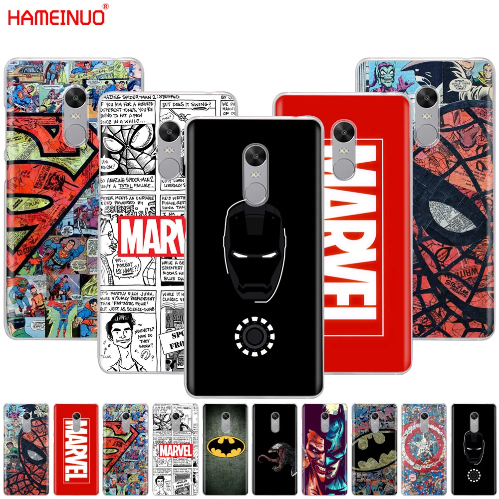 

HAMEINUO The Avengers batman marvel coque Cover phone Case for Xiaomi redmi 5 4 1 1s 2 3 3s pro PLUS redmi note 4 4X 4A 5A