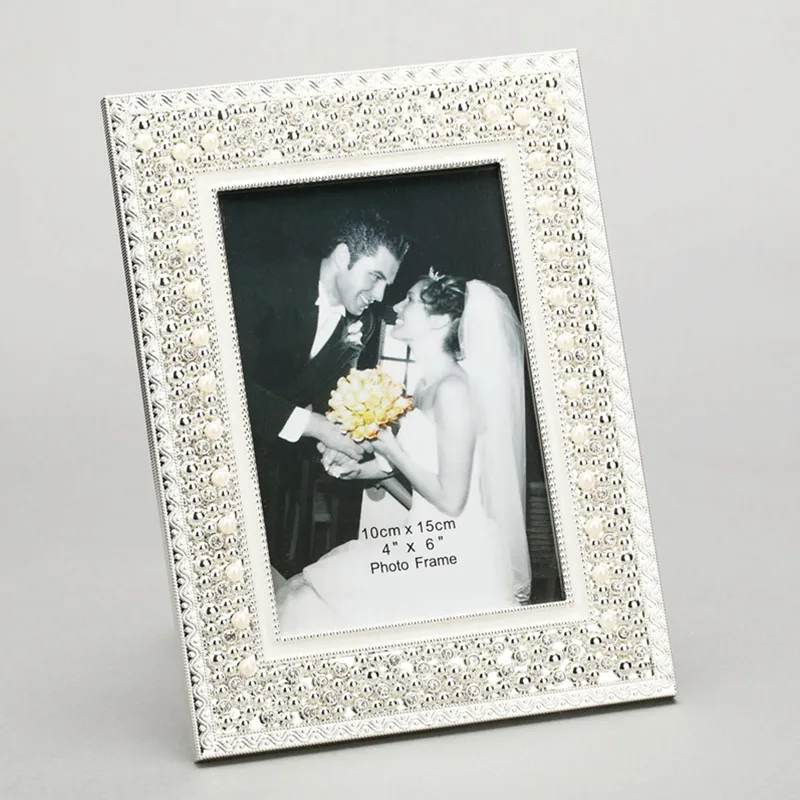 Fashion pearl photo frame home decoration luxury pearl bordered photo