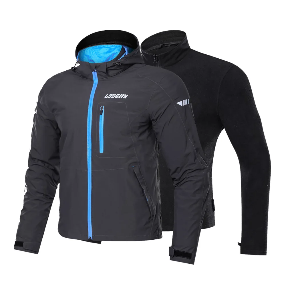 2018 LYSCHY 2pcs Waterproof Windbreaker Motorcycle Jackets Men