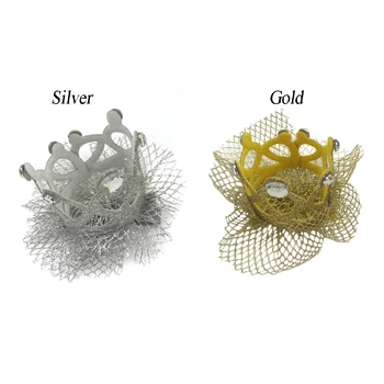

Mesh Arcrylic Chaton Crown Headband Chiffon Flowers Baby Girls Hair Accessories Corona Flores Bebe Kidocheese