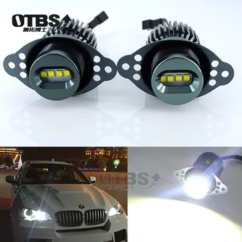 

OTBS LED Angel Eyes 40W Car Headlight Lamp white No Error fog lights Headlamps For BMW 2 3 4 5 Series E90 E91 E92 E93 F30
