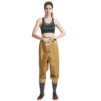 

Front 18cm*18cm Storage Pocket Fishing Waders Waterproof Thickness PVC Knitted Fabric Waist Mesh Breathable Waders for Fishing