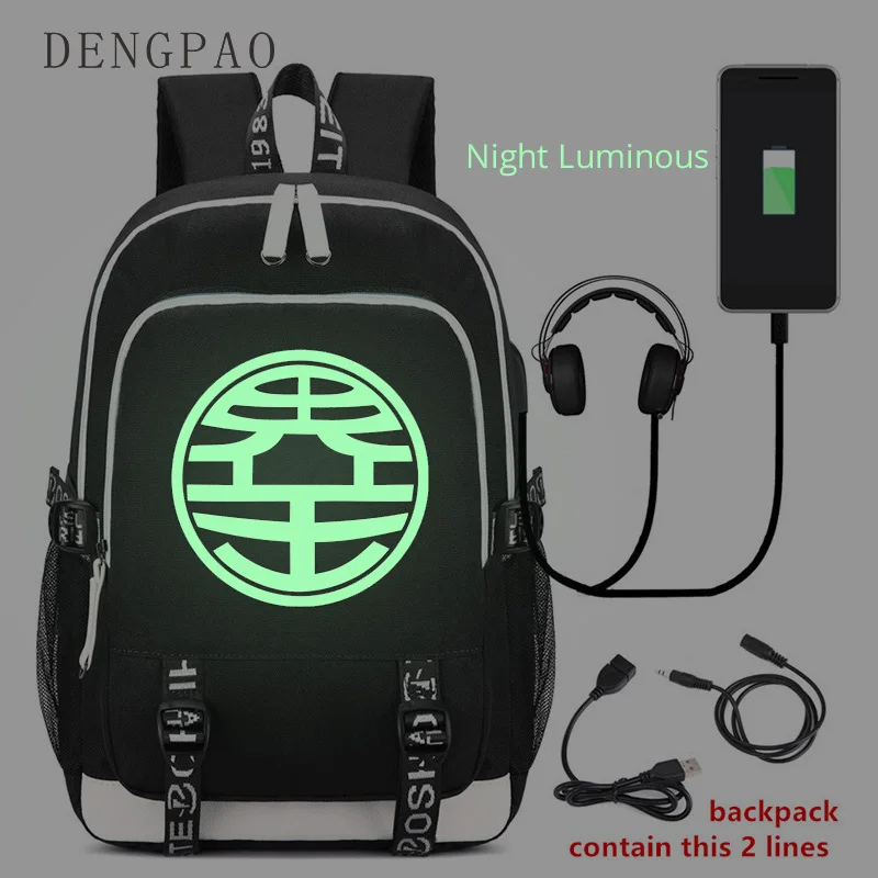 

DENGPAO Mochila Dragon Ball Anime USB Laptop Waterproof Oxford Backpack Children Fashion for Teenager Girls with Boys Schoolbags