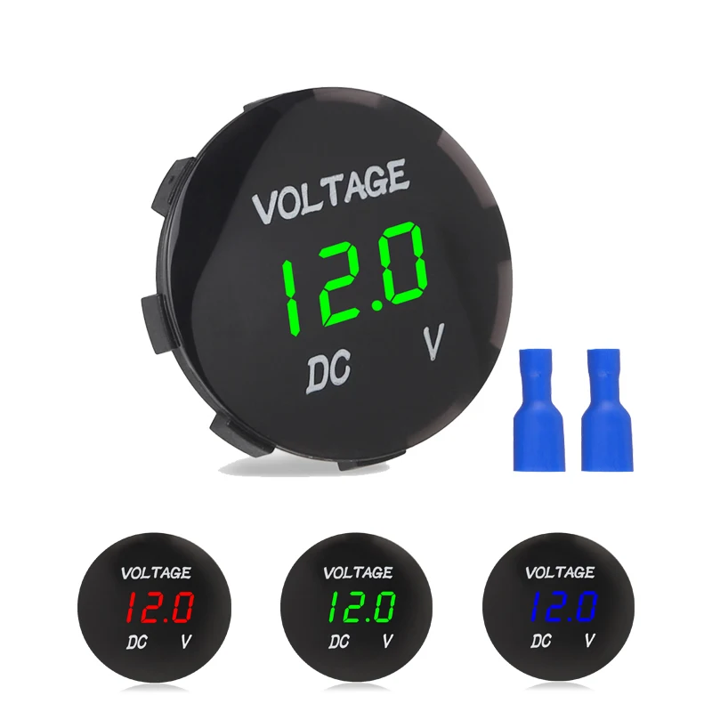 DC 12 V 24 Автомобильный Вольтметр для мотоцикла Измеритель Напряжения