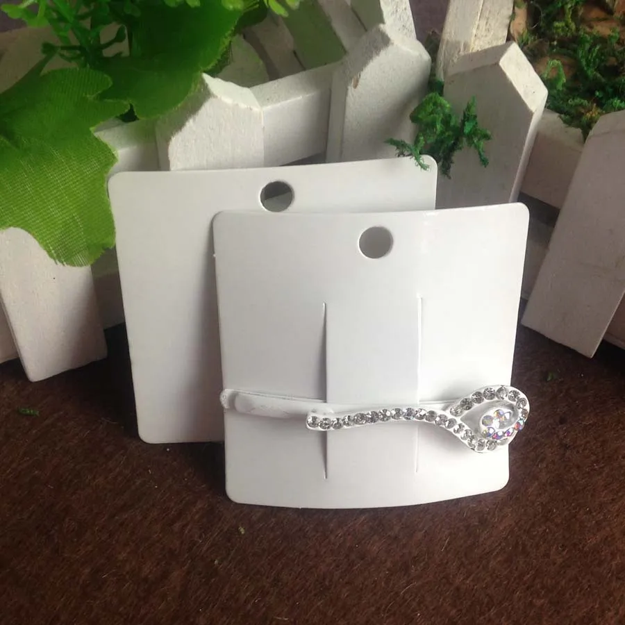 

200PCS/Lot 6*6cm White color Hair Clip Cards Blank Paper Jewelry Cards/Hairpin Card Hair Accessory Packaging Display Cards