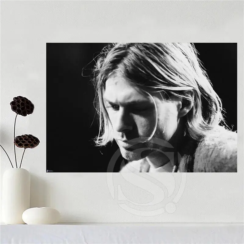 

Custom canvas poster Art Kurt Cobain Home Decoration poster cloth fabric wall poster print Silk Fabric Print SQ0527