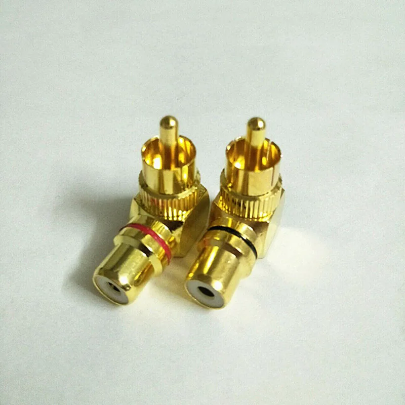 

RCA Adaptor Male to Female Connector Joint 90 Degrees Right Angle MF999