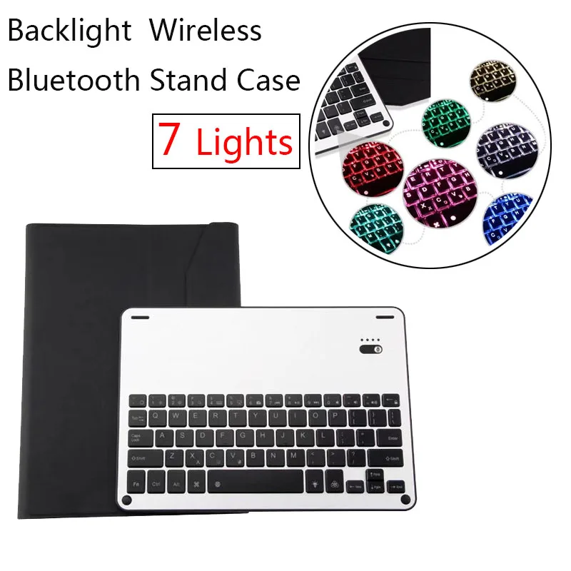 

Aluminum Keyboard Cover Case with Backlight Backlit Wireless Bluetooth Keyboard & Power Bank For ipad Air 2/6 Pro 9.7 IPad 2017