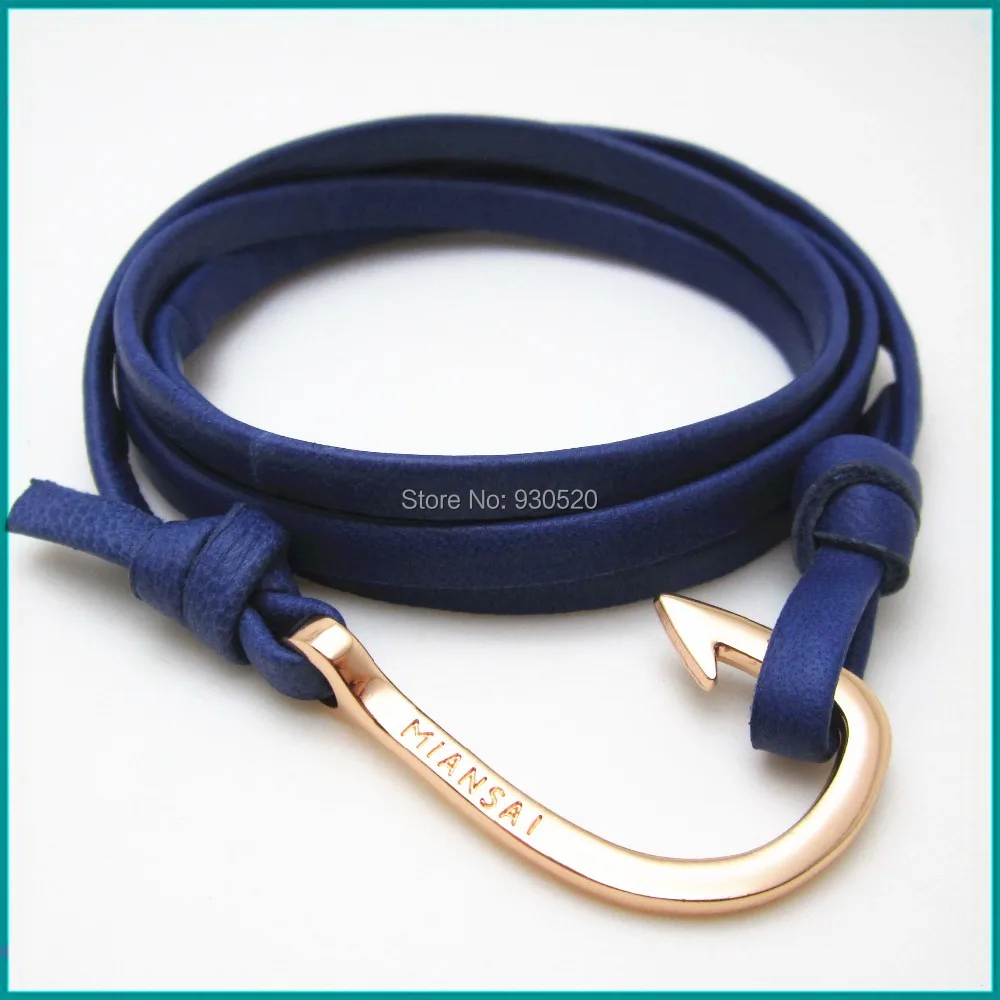 Hot Ing Miansai Rose Gold Fish Hook Bracelet Leather With Logo Hot Ing Miansai Rose Gold Fish Hook Bracelet Leather With Logo On In Charm Bracelets From Jewelry Accessories Aliexpress Alibaba Group