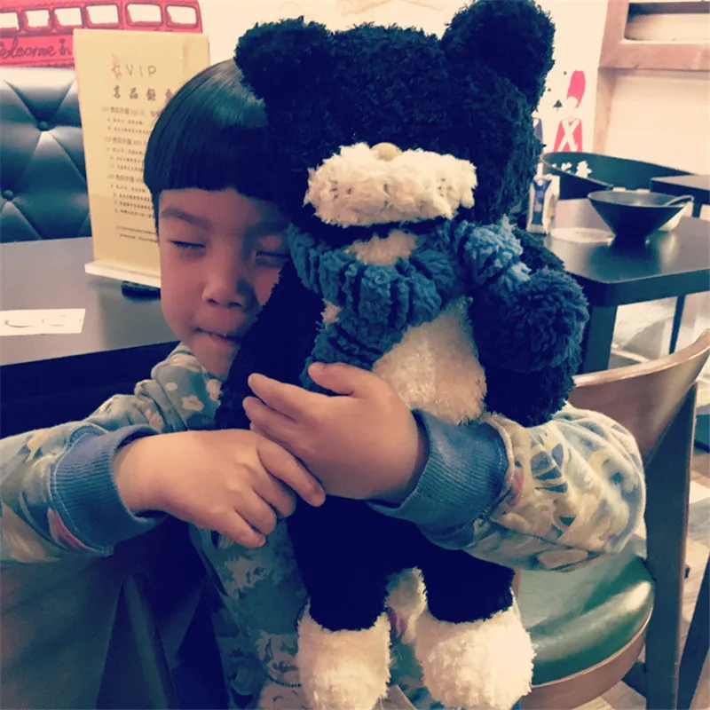 42cm Cute Black Cat Tiimo Plush Toys Kawaii Japan Anime Cats Neko Tiimo Dolls Brinquedos Kids Friends Lovers Gift  (13)