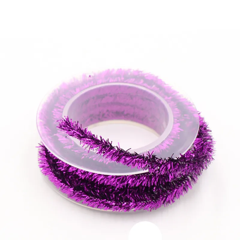 1,5 м/Roll проводной ленты для свадьбы Рождественский железный провод рукоделие Подарочная упаковка Украшения День рождения поставки Сияющие Home Decor - Цвет: purple
