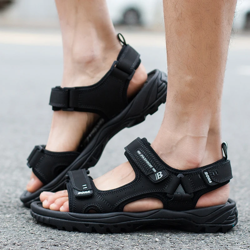BONA New Classics Style Men Sandals Outdoor Walking Summer Shoes Anti Slippery Beach Shoes Men Comfortable Soft Free Shipping