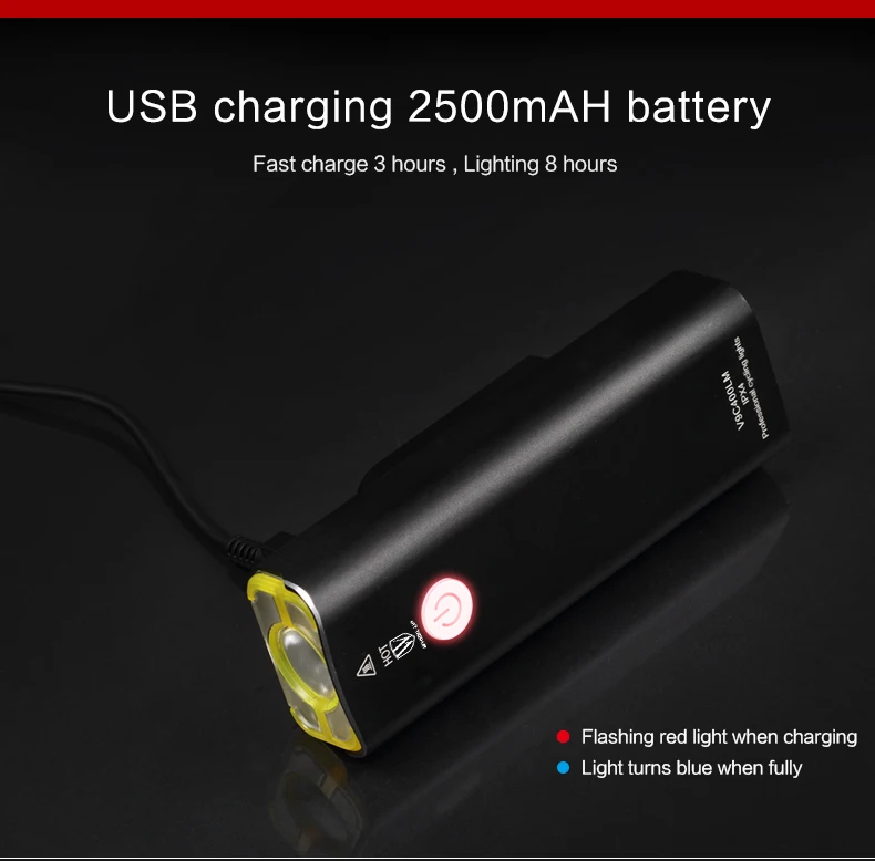 Best WHEEL UP 2018 Bicycle Light Usb Rechargeable Led Light Battery Flashlight Front  Handlebar Torch Headlight Bicycle Accessories 8 Best WHEEL UP 2018 Bicycle Light Usb Rechargeable Led Light Battery Flashlight Front  Handlebar Torch Headlight Bicycle Accessories 8