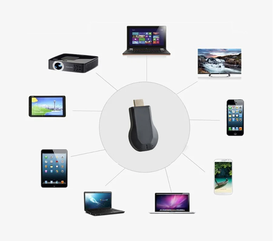 Anycast M4 plus HDMI медиа видео стример Wi-Fi дисплей донгл 1080P Мини ПК Android tv Stick Адаптер для смартфонов планшетных ПК