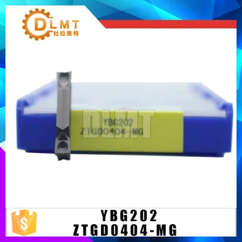 

10PCS/SET YBG202 Carbide Inserts ZTGD0404-MG Parting and Grooving Blade Cutting Tools