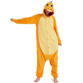 

Charmander Kigurumi Dragon Onsie Adults Onesies For Women Men Pajamas Cartoon Halloween Party Pijama Charizard Sleepwear Costume