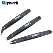 DIYWORK 3 шт./компл. Антистатическая обувь на плоской подошве; острый/изогнутые щипцы Пинцет Набор телефон ноутбук электронные инструменты для ремонта Пластик пинцет