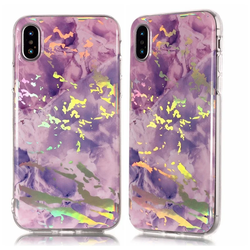 For iphone 5s 5 SE 6 6s 8 678 plus X Granite Scrub Laser IMD Marble Stone image Painted Silicone Phone Case For iphone 7 cases (13)