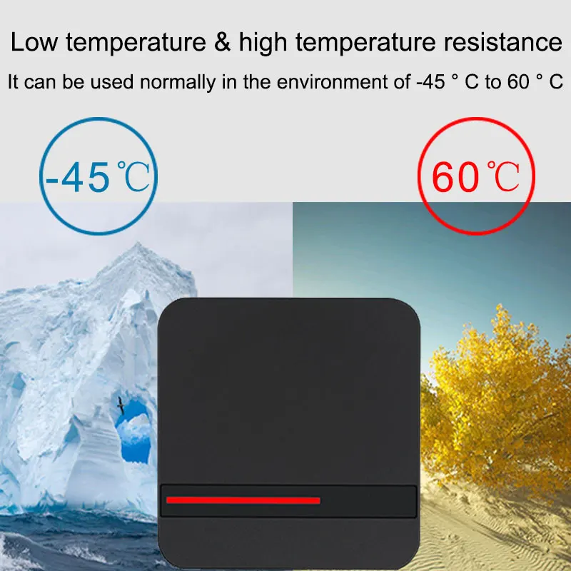 RFID Reader Long Range 125KHZ/13.56MHZ Access Control Reader Proximity Card Wiegand 26/34 IP68 Waterproof Small IC Card Reader  
